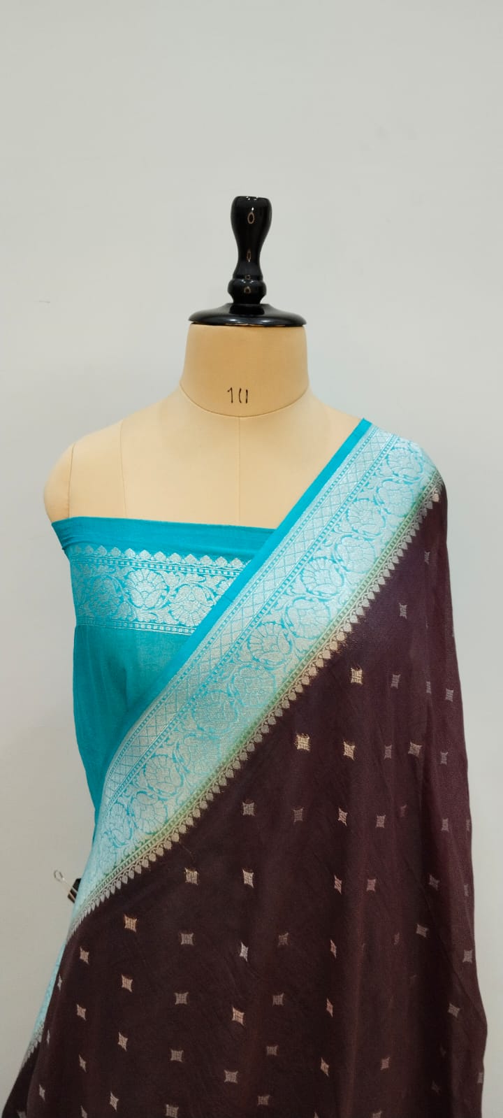 banarasi soft katan geargatte saree  anchal bodar firoz pot  braun