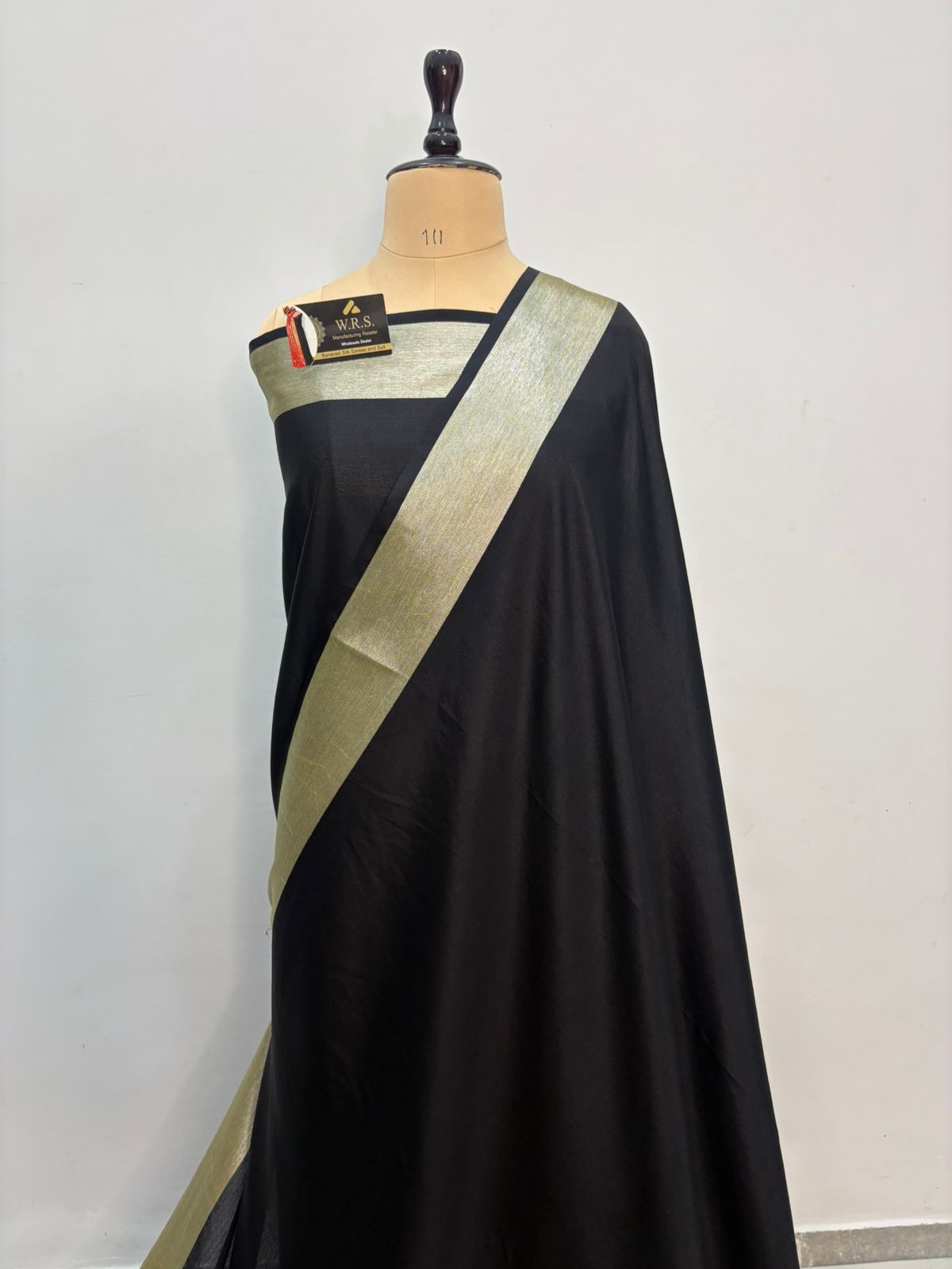 black katan silk shine saree