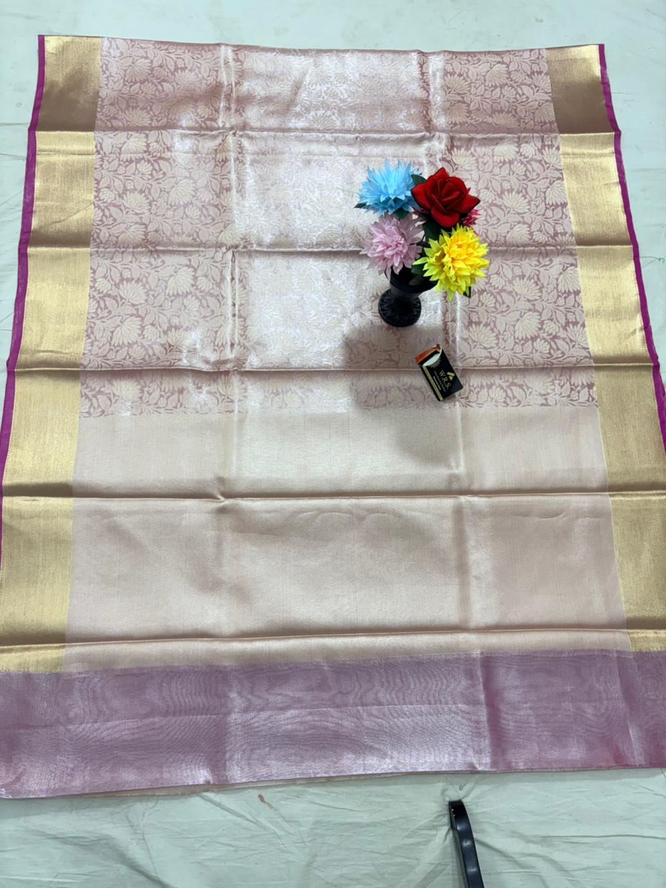 pink tanchhui jal banarasi silk saree