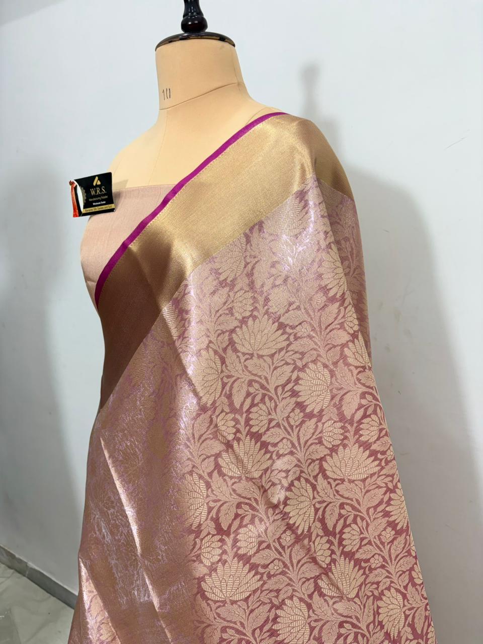 pink tanchhui jal banarasi silk saree