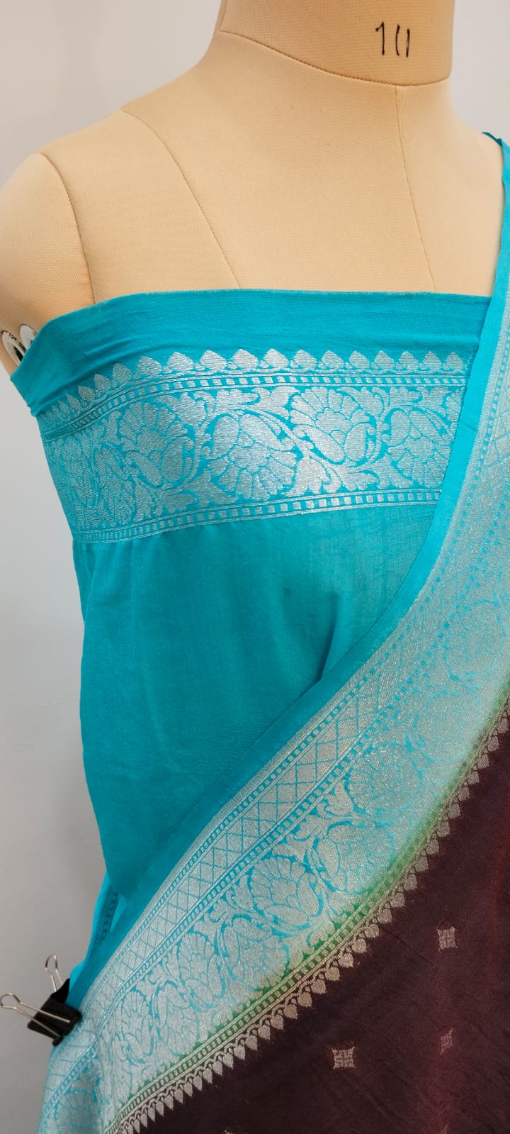 banarasi soft katan geargatte saree  anchal bodar firoz pot  braun