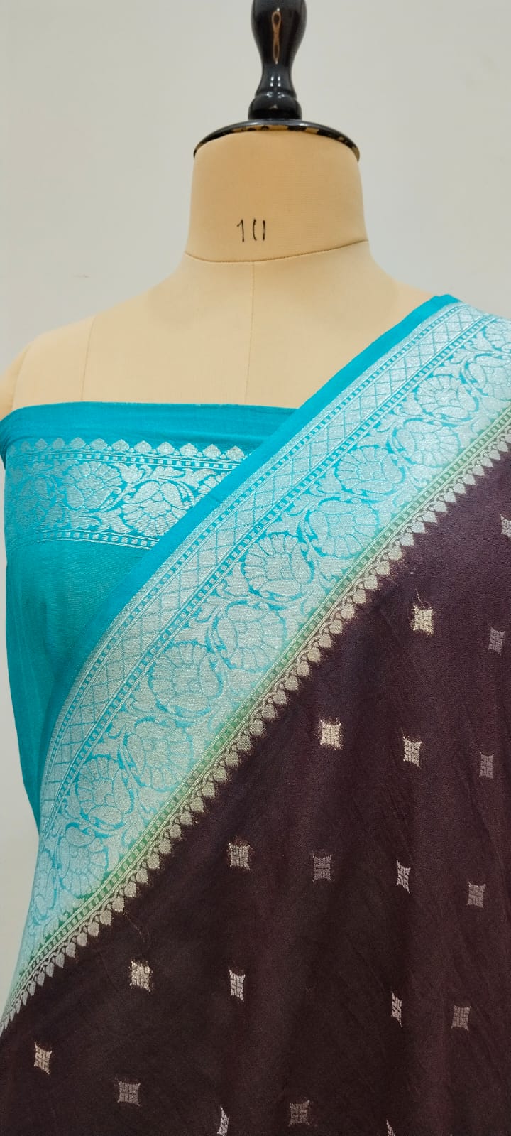 banarasi soft katan geargatte saree  anchal bodar firoz pot  braun