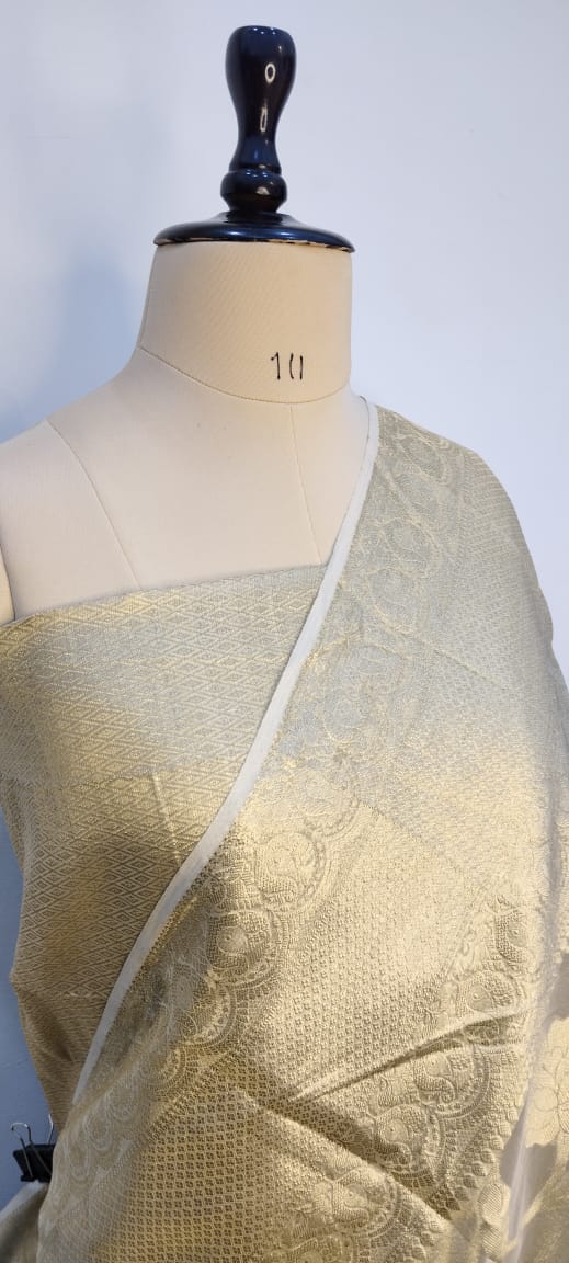 banarasi tissue silk lite gold zari