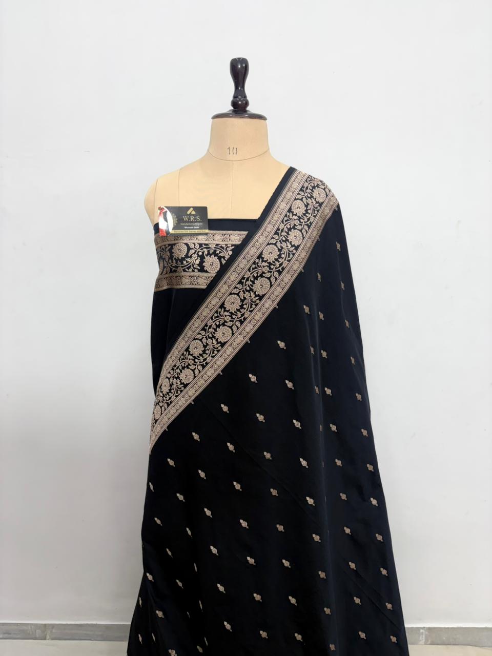 black katan buti banarasi silk saree