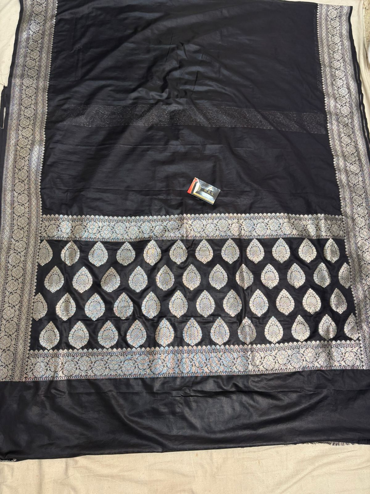 black katan silk saree silver zari