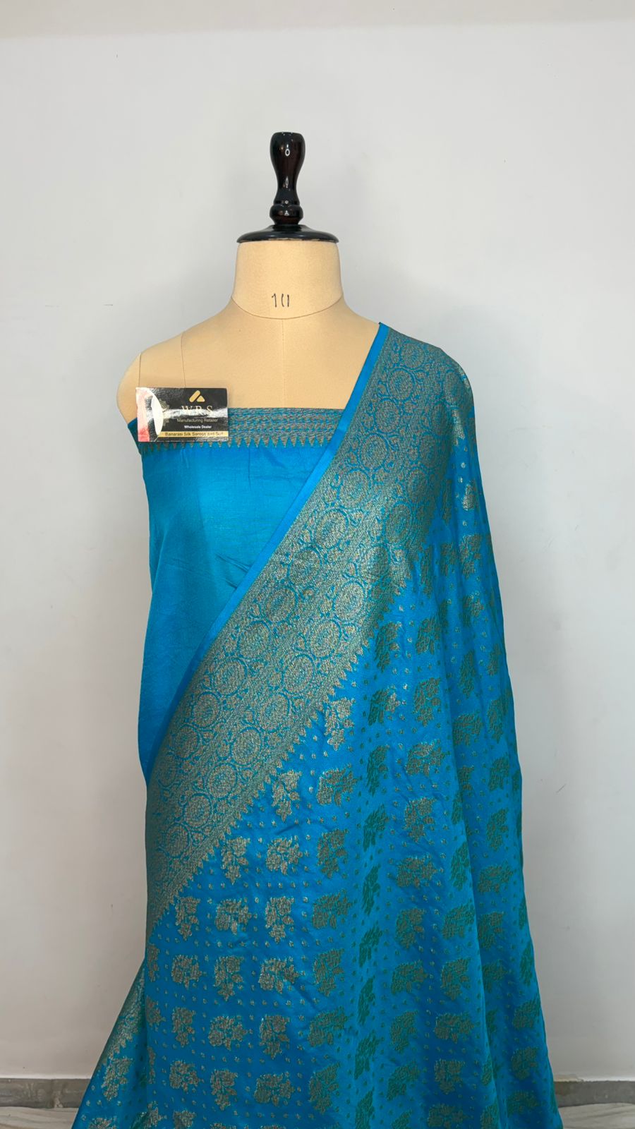 firozi katan banarasi silk saree antique zari