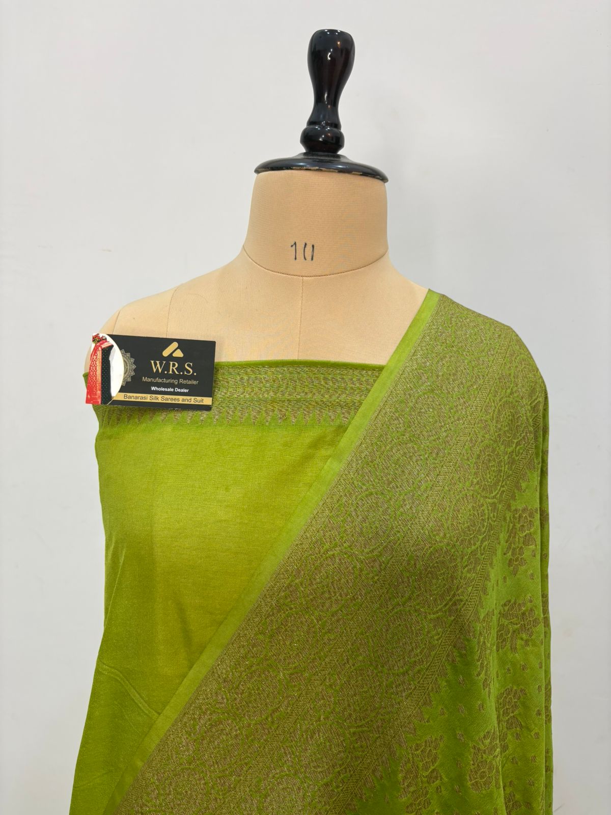 firozi katan banarasi silk saree antique zari