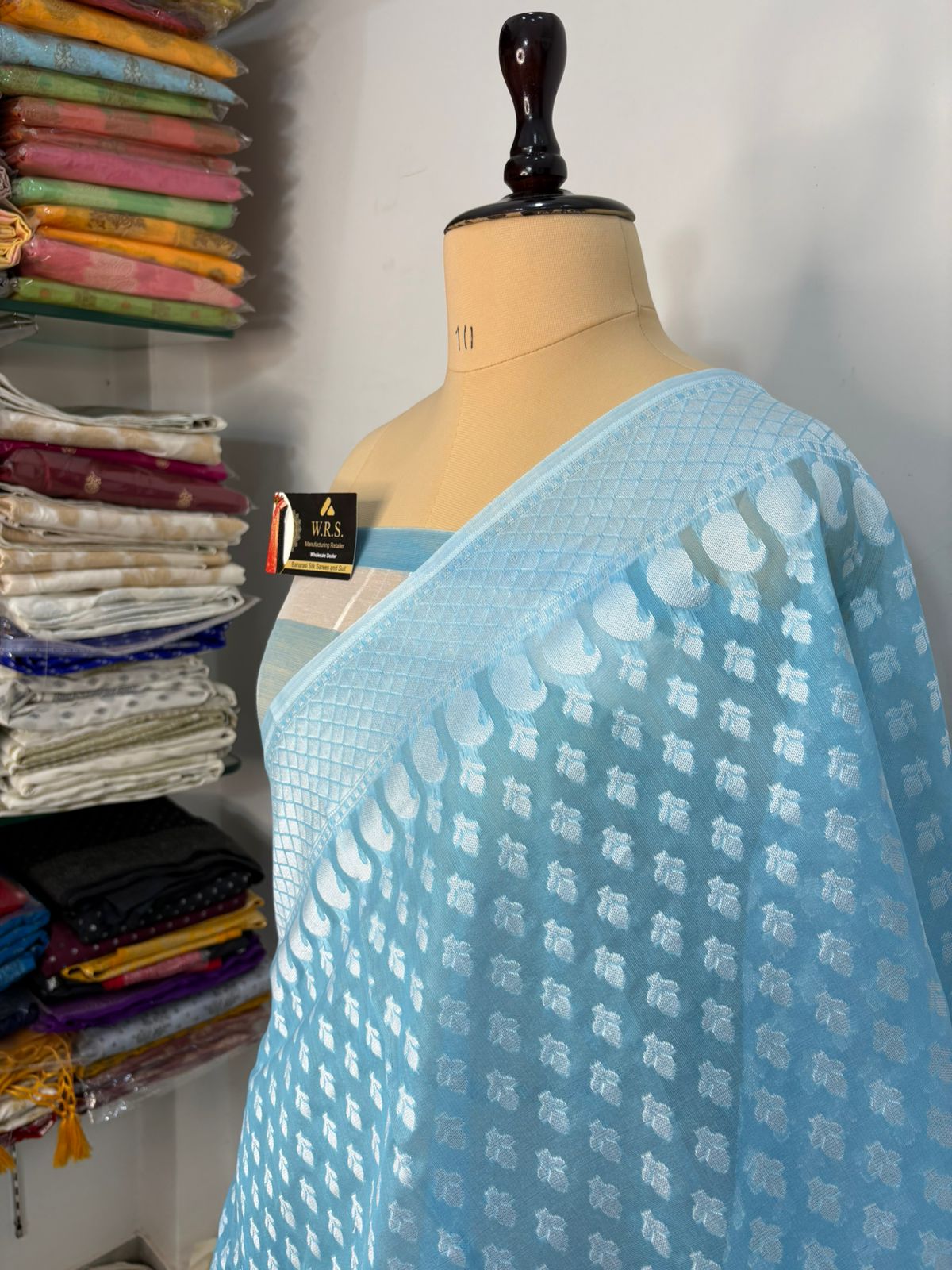 firozi soft silk saree