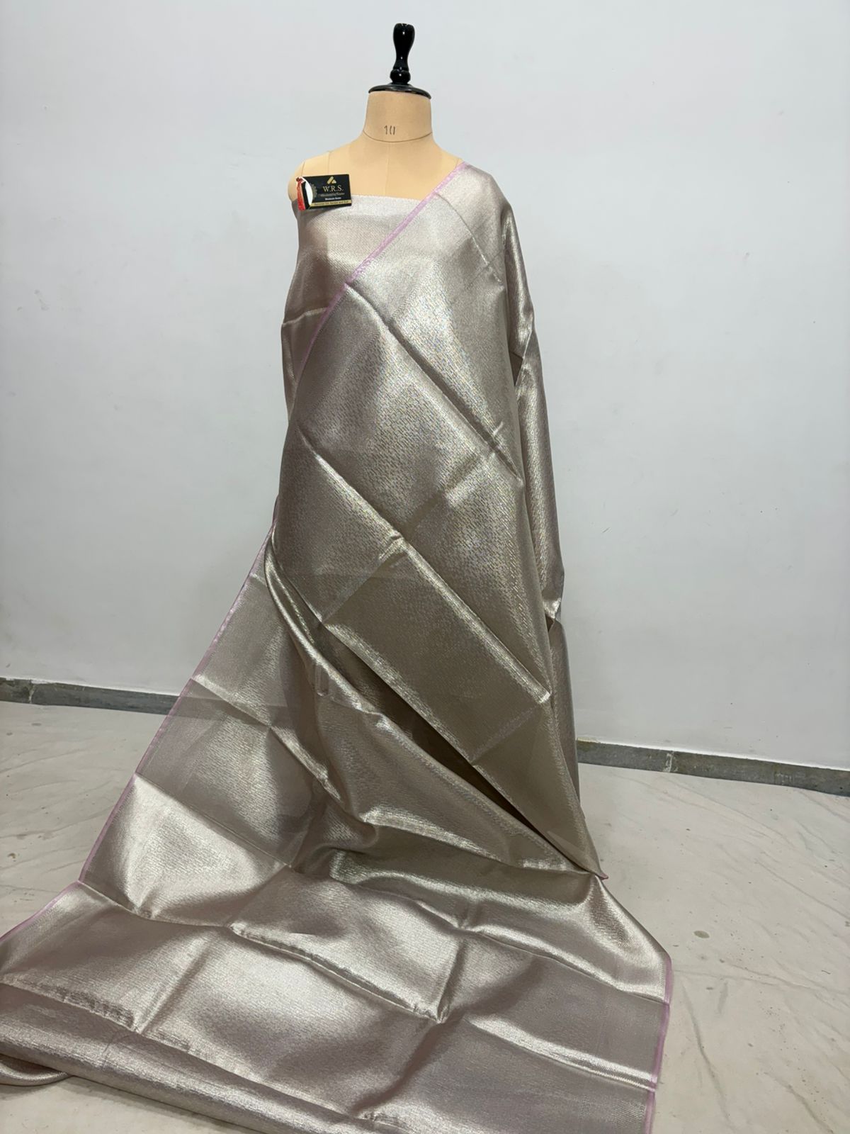 grey dana buti banarasi saree silk