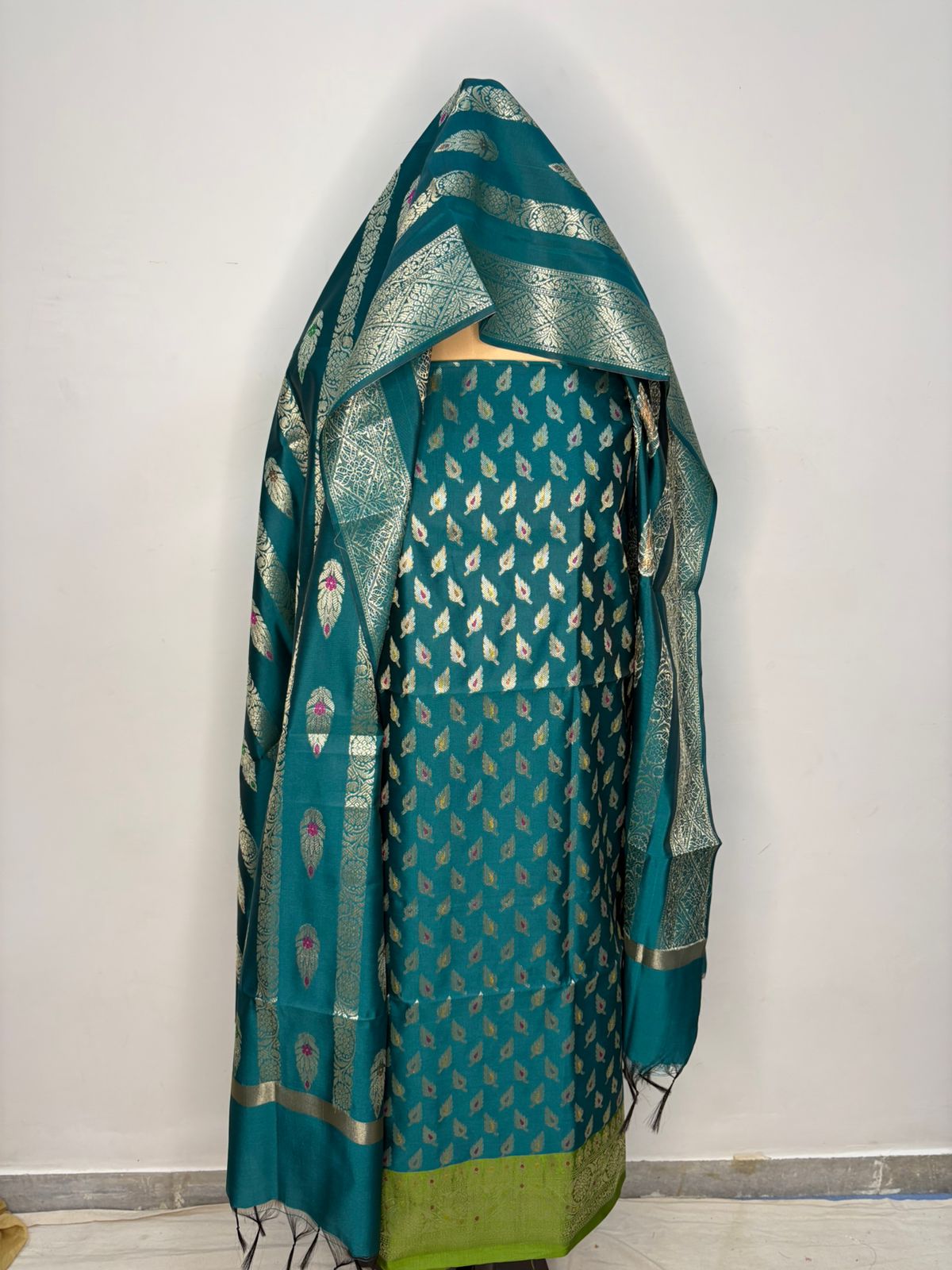 mix color banarasi cotton suit