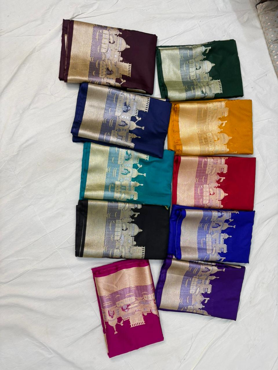 nevy blue ghat katan silk shine saree