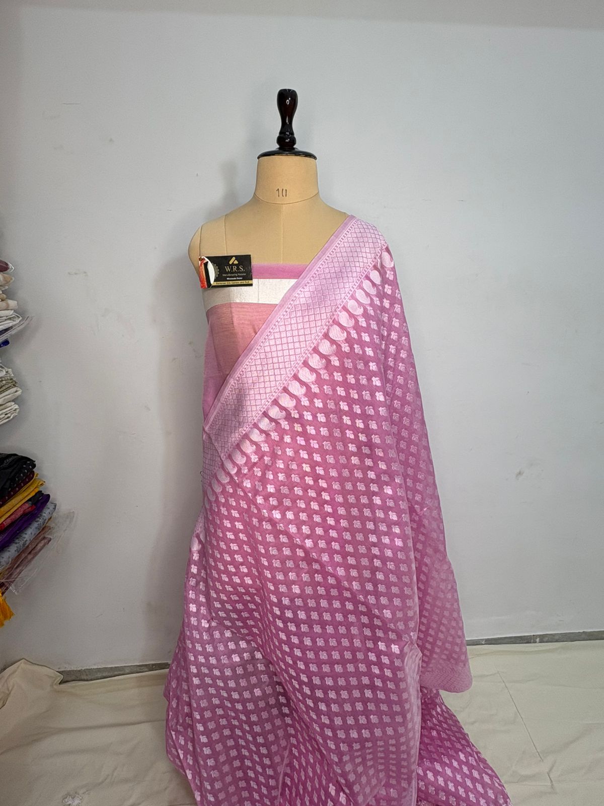 pink cotton banarasi silk saree
