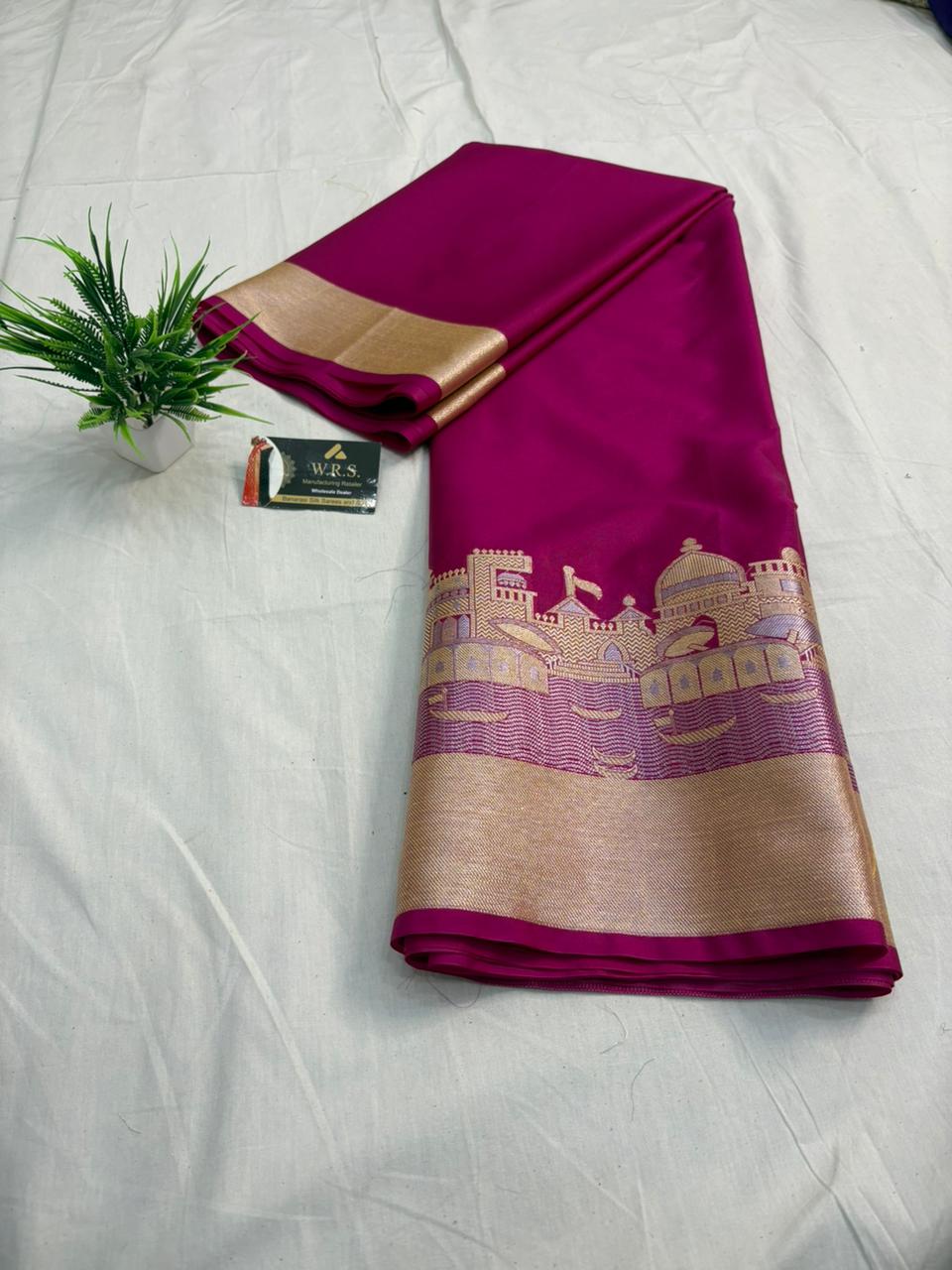 rani ghat katan silk shine saree
