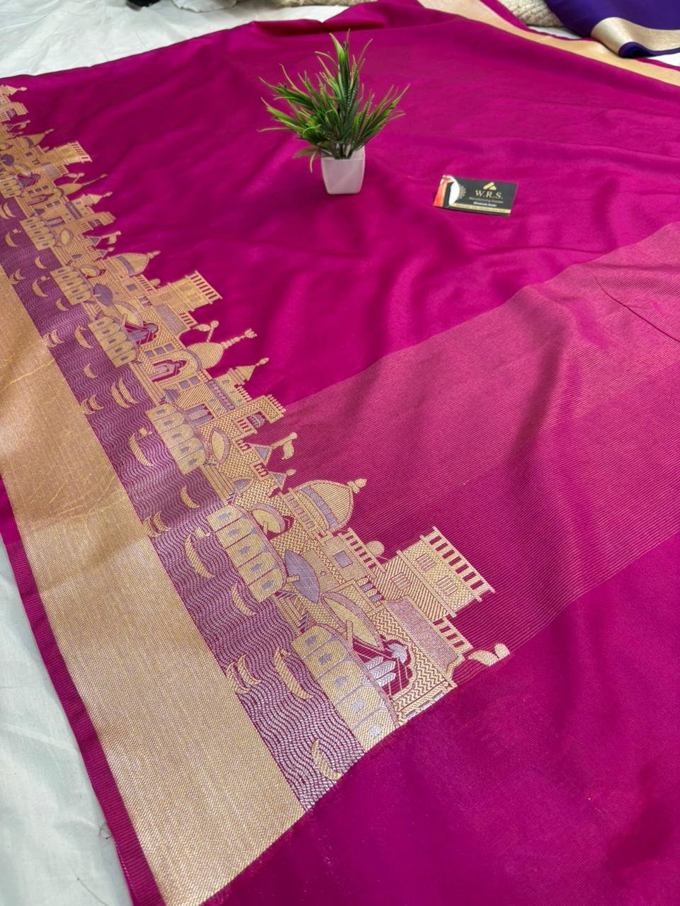rani ghat katan silk shine saree