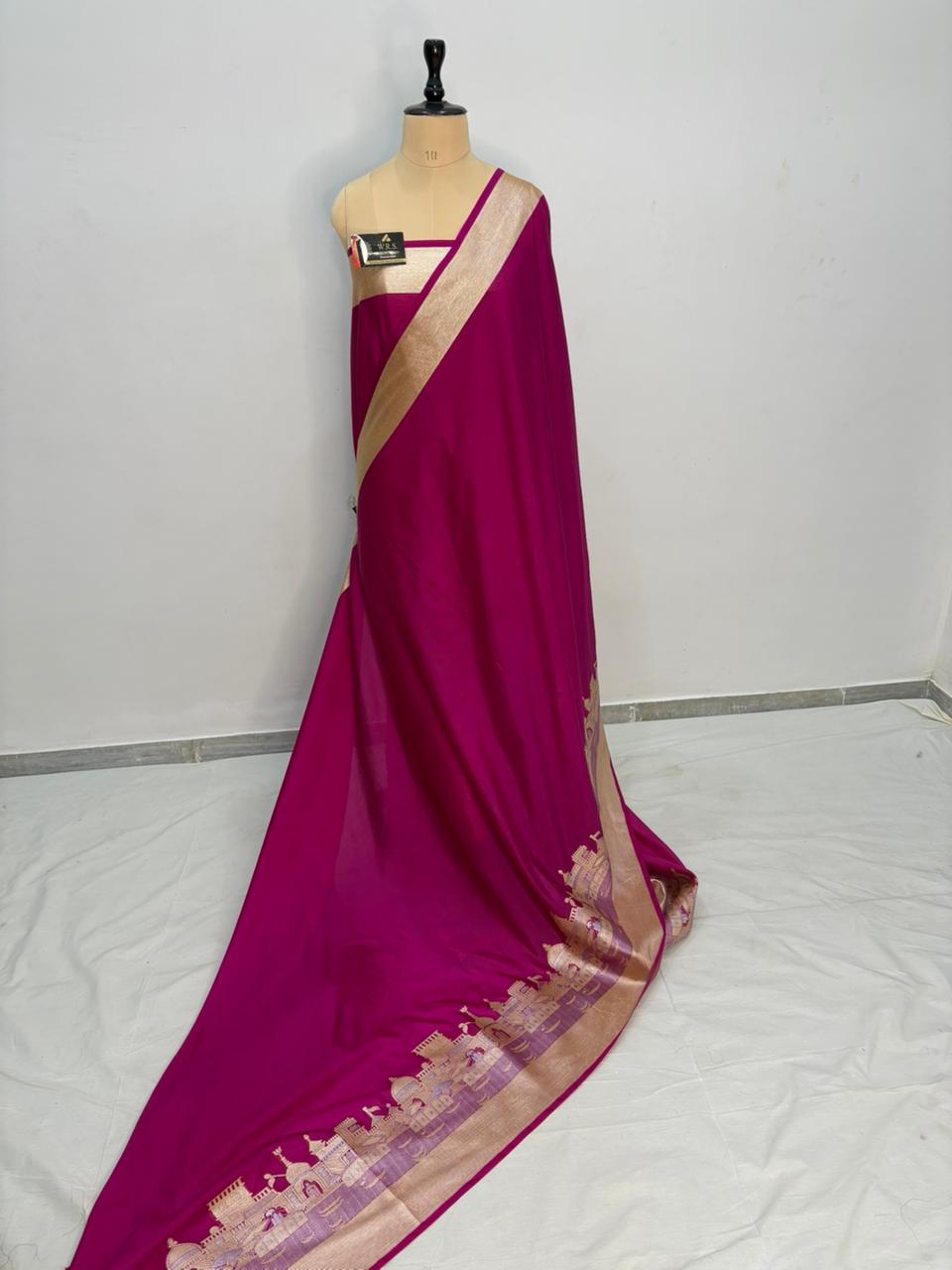 rani ghat katan silk shine saree