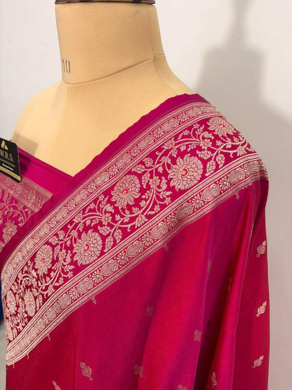 rani katan buti banarasi silk saree