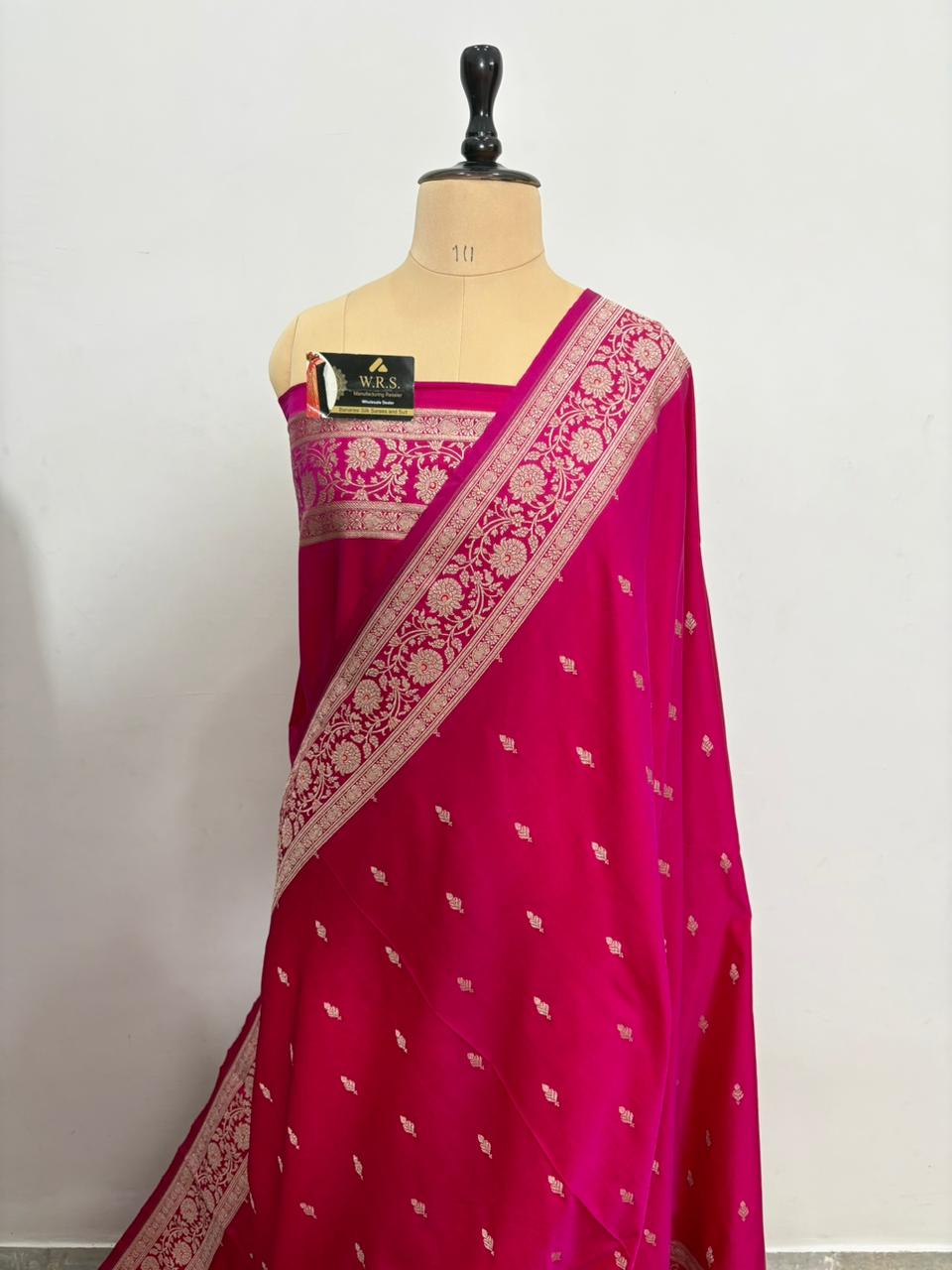 rani katan buti banarasi silk saree