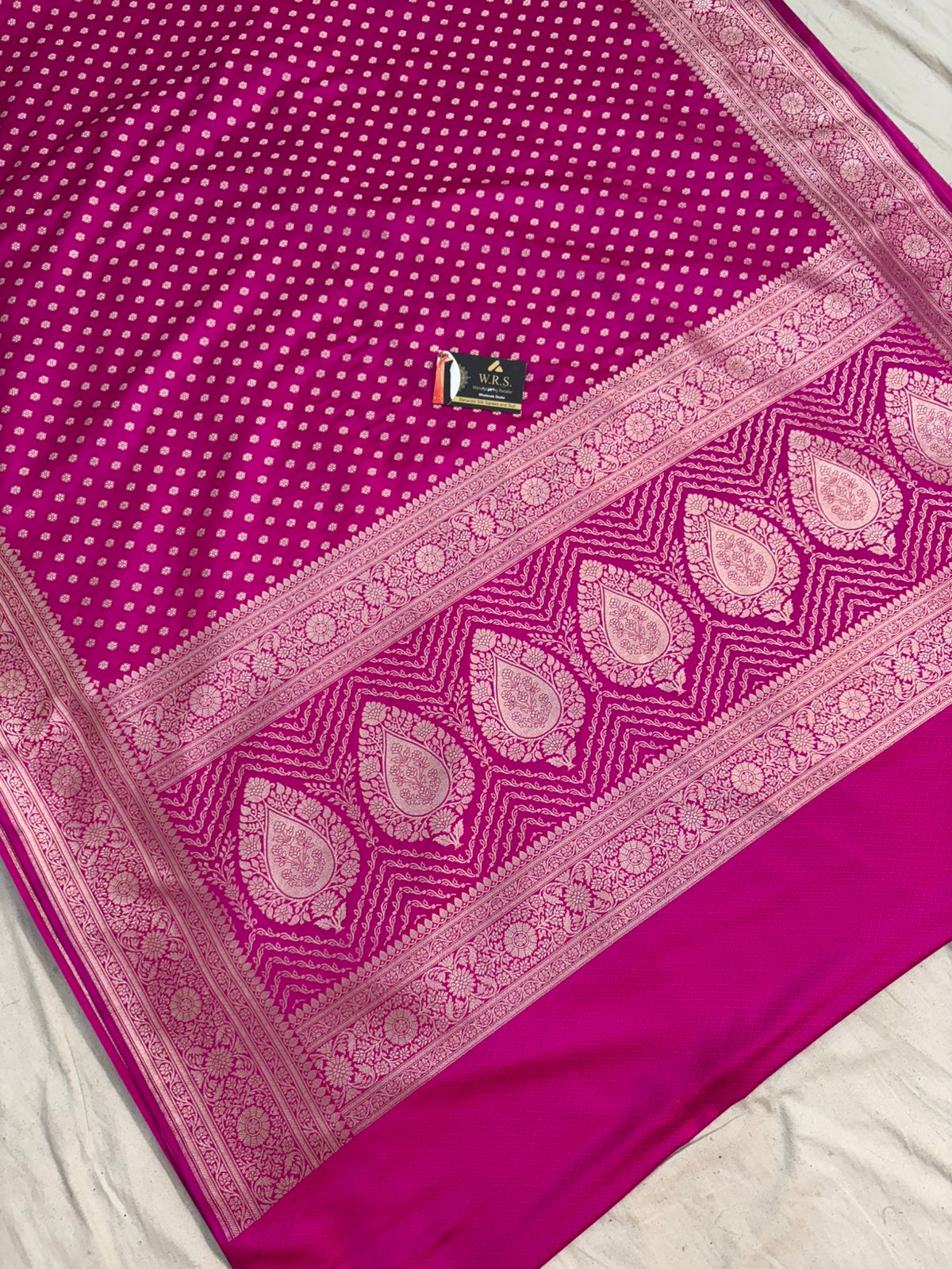 Rani mashru banarasi  silk saree cupper zari