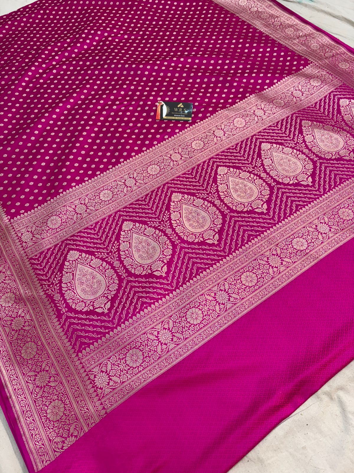 Rani mashru banarasi  silk saree cupper zari