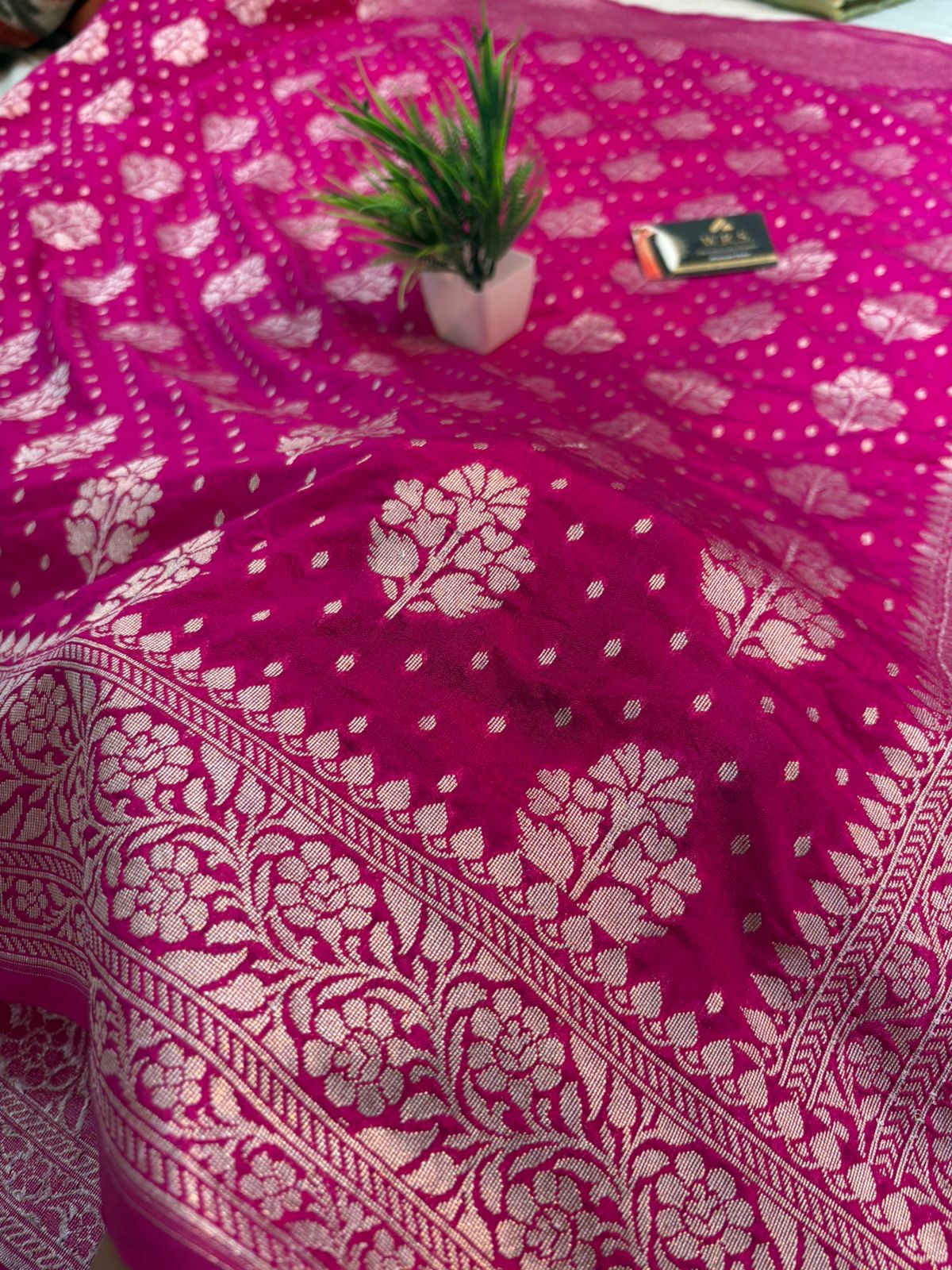 rani soft dupian saree lite water zari