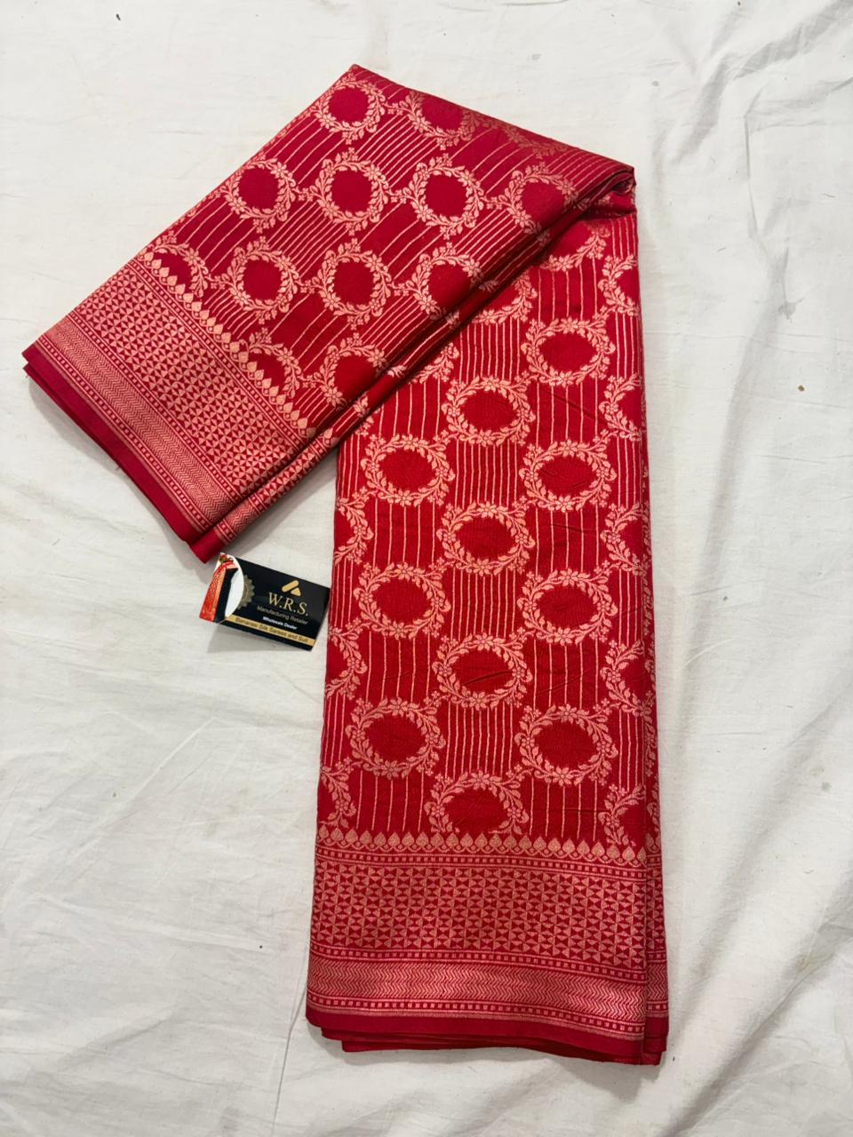red katan viscous banarasi silk saree jal