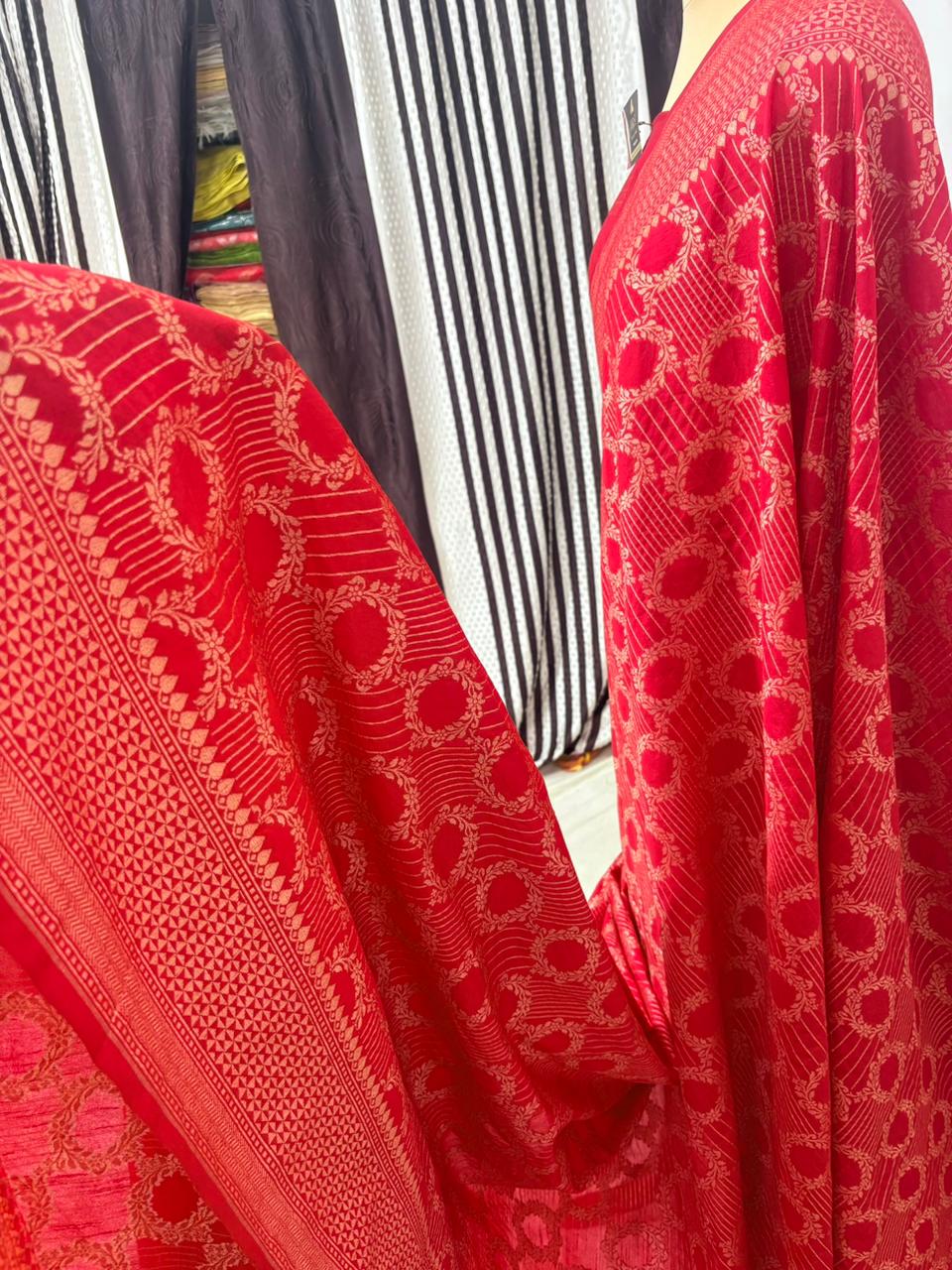 red katan viscous banarasi silk saree jal