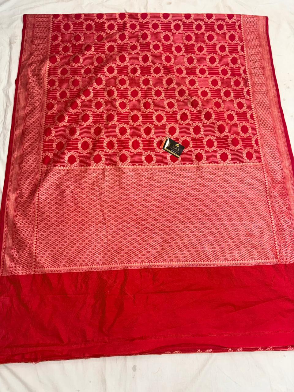 red katan viscous banarasi silk saree jal