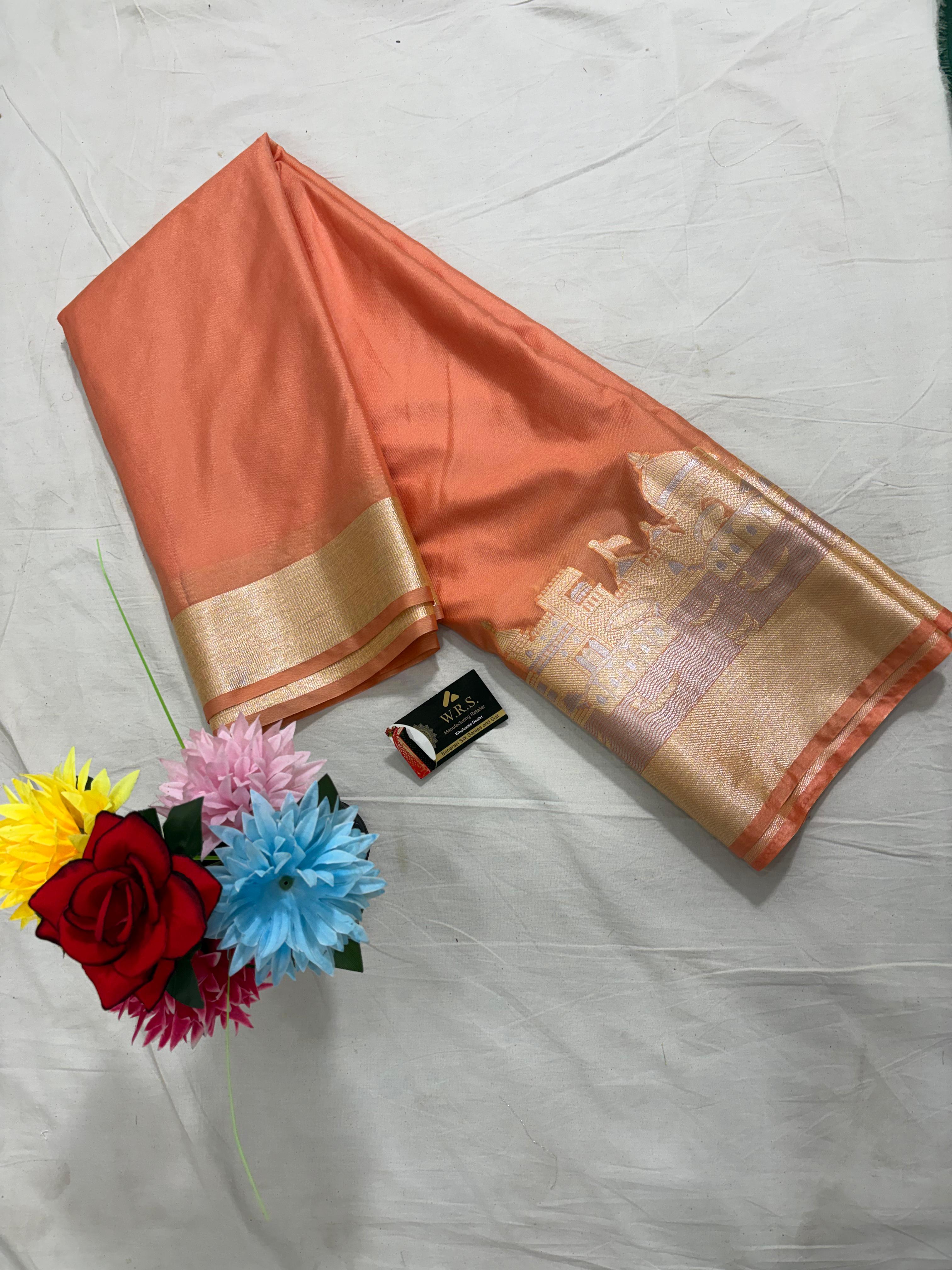 ruste ghat katan silk shine saree