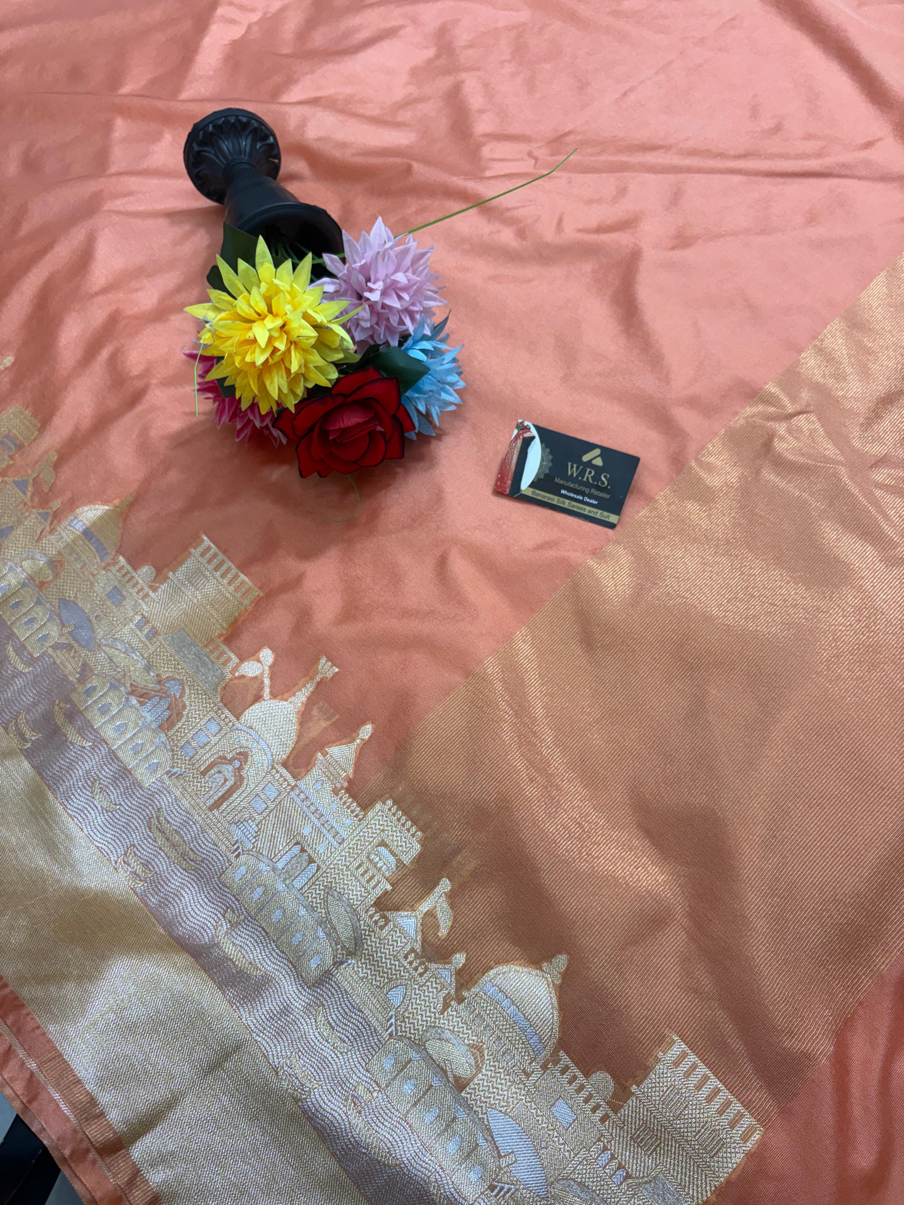 ruste ghat katan silk shine saree