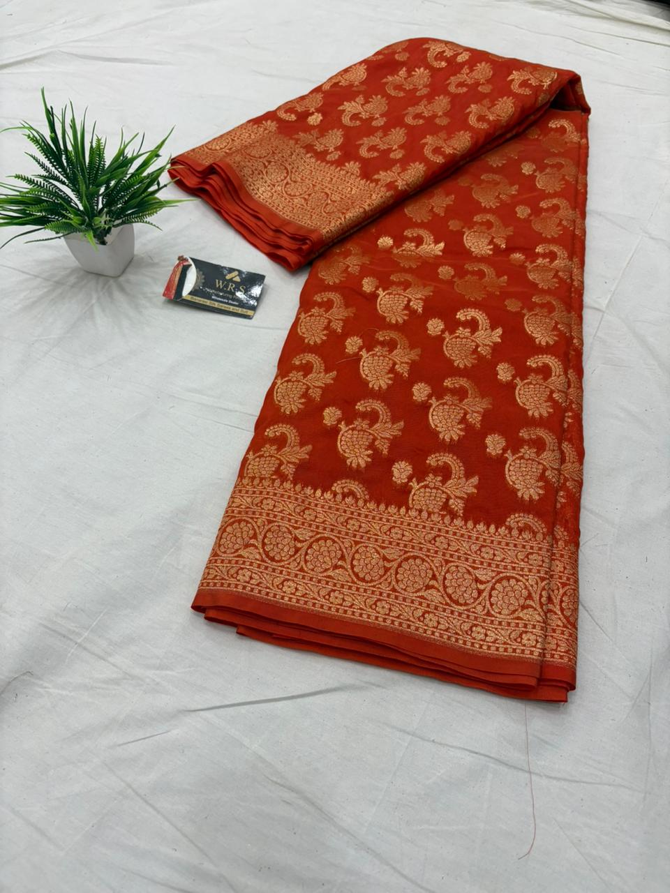 Ruste katan georgutte saree