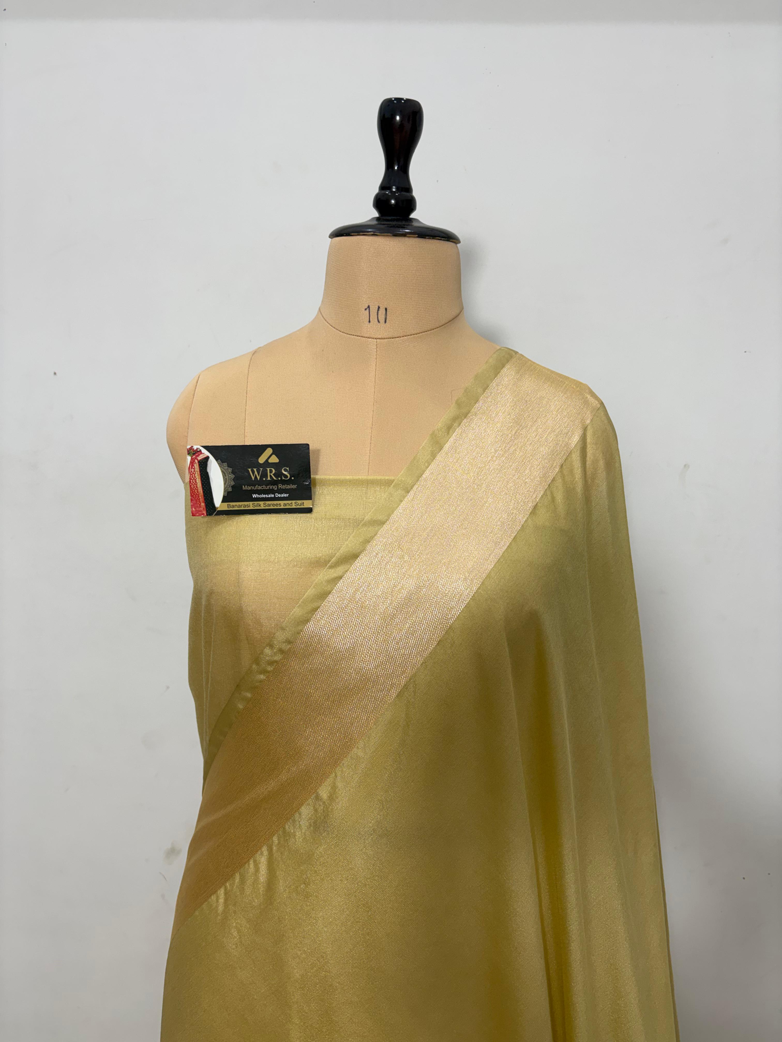 tussar ghat katan silk shine saree