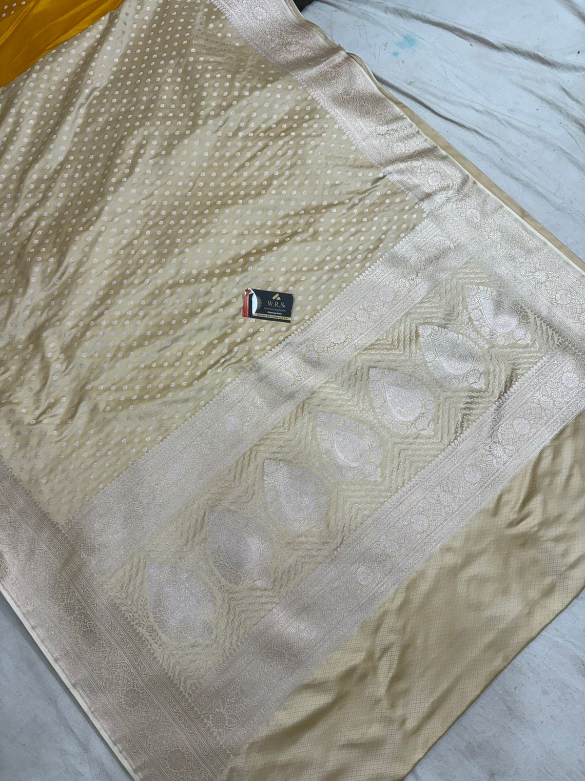 tussar mashru silk saree copper zari