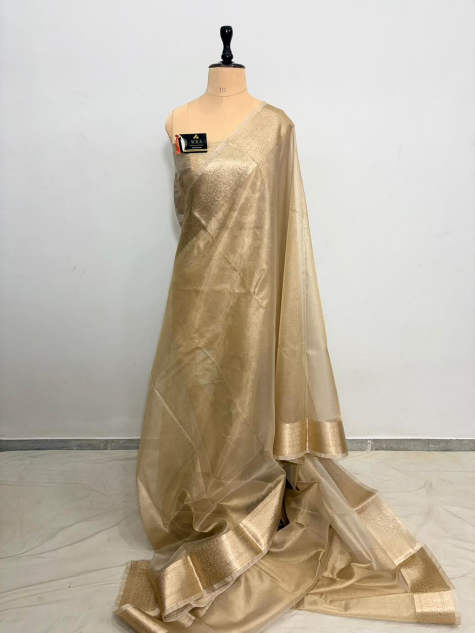 tussar tissue banarasi silk saree