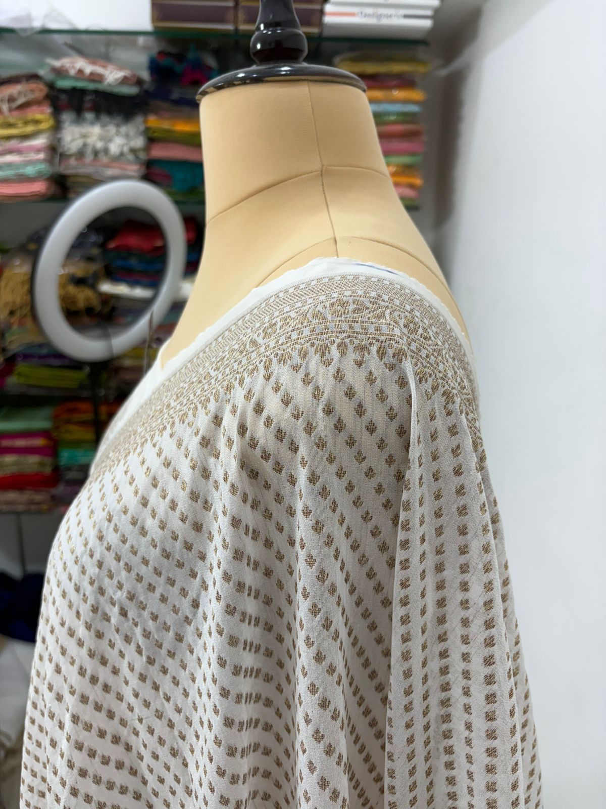 white viscous banarasi saree