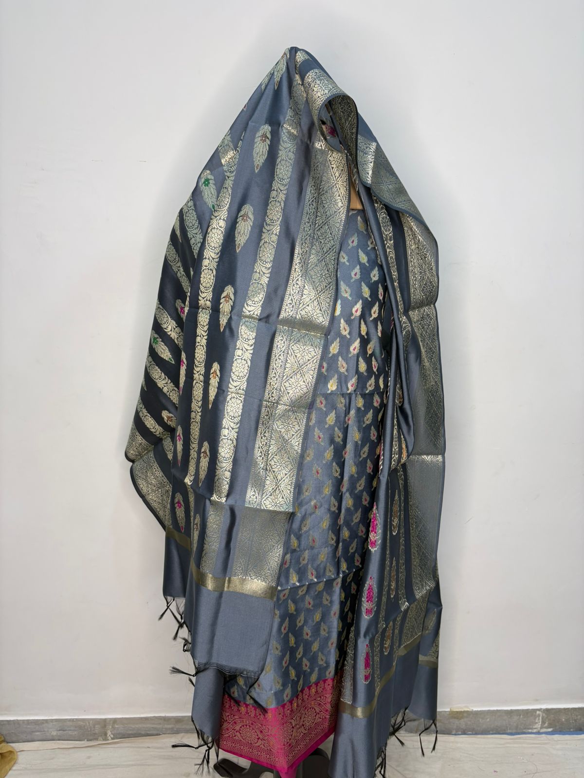 mix color banarasi cotton suit